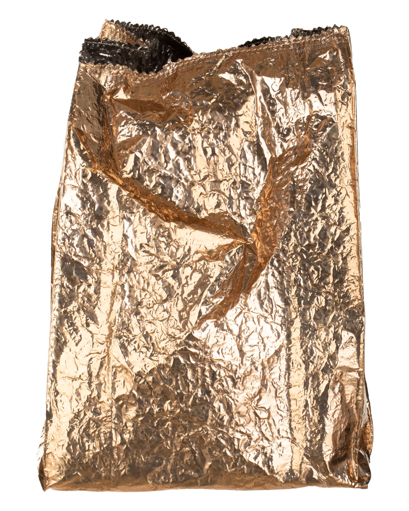 Metallic Coated Bag - XL Rose