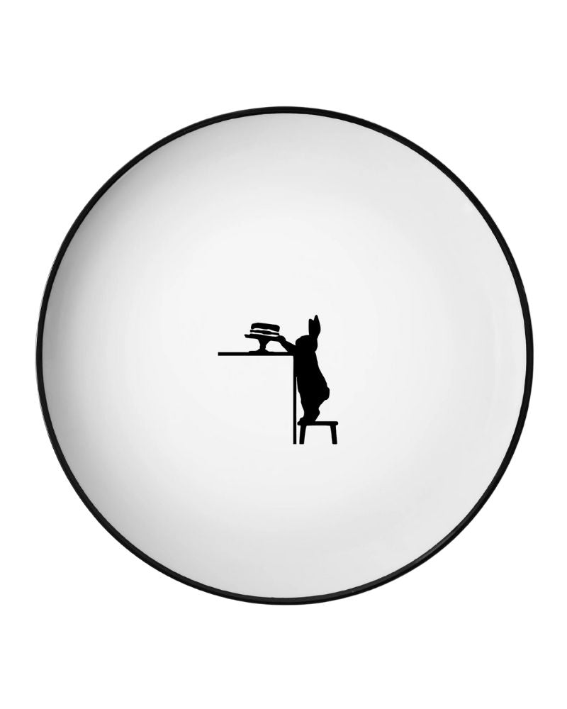 Cake Loving Rabbit Plate