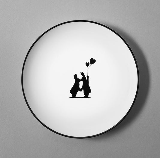 Lovestruck Rabbit Plate