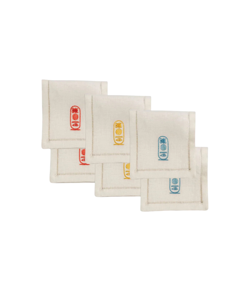 Cartouche Napkin (Set Of 2) - Red