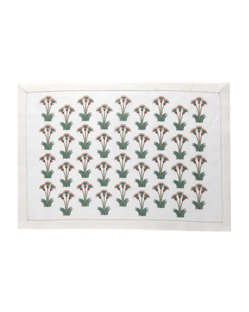 Nile Lotus Placemat (Set Of 2) - Jade