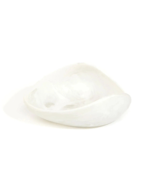 Leaf Bowl Large - Swirl White