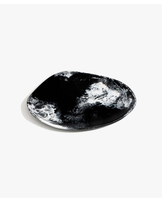 Platter Pebble - Black Marble