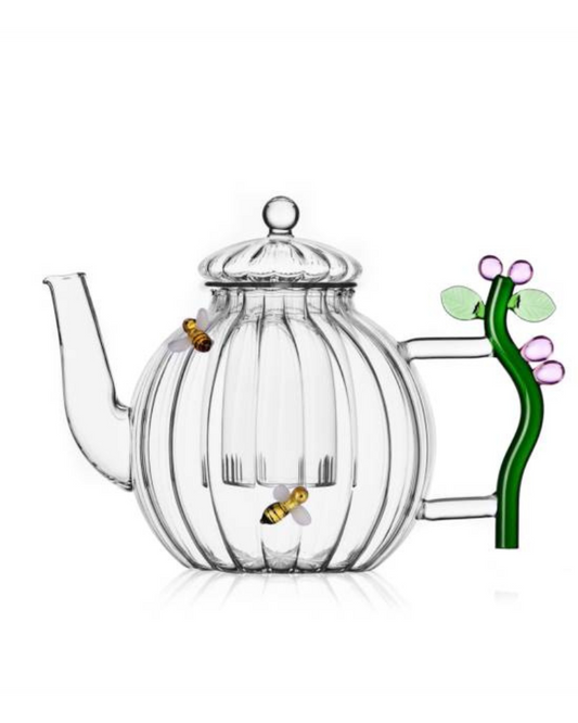 Teapot Optic Pink Flower And Bee Ichendorf