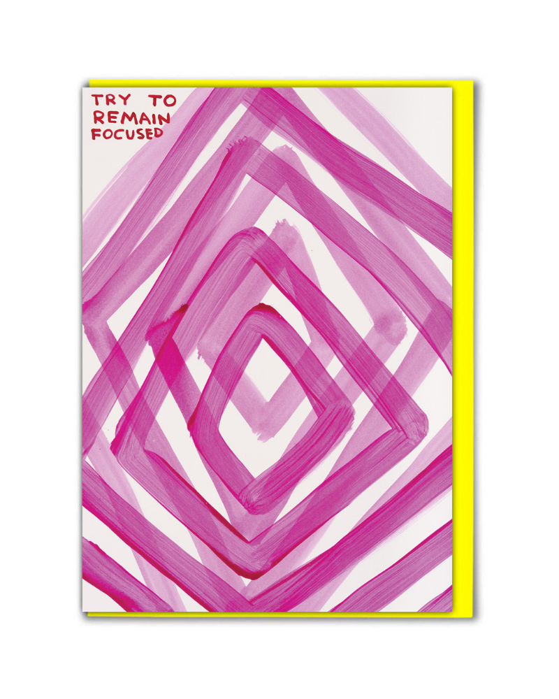 Try To Remain Focused Good Luck Card 