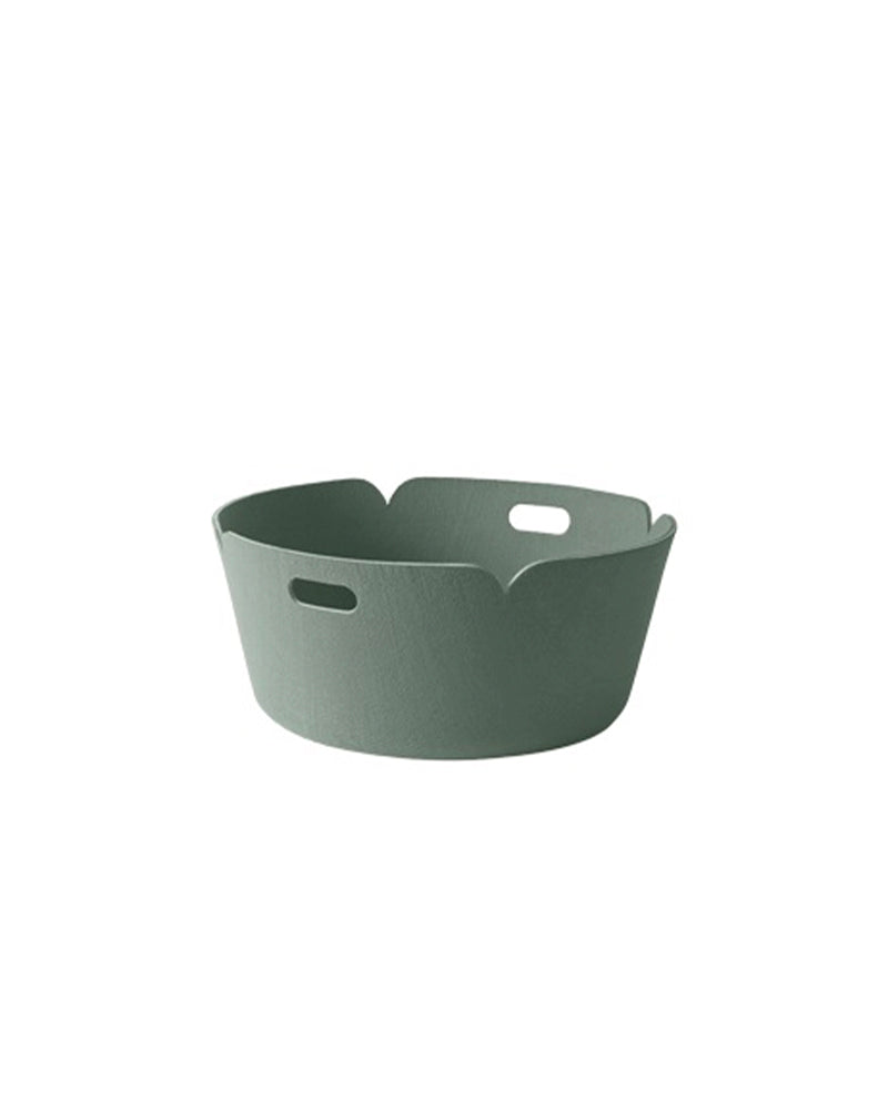 Restore Round Basket - Dusty Green