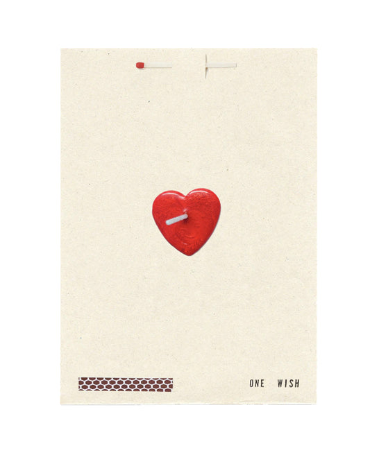 Red Heart Wish Card