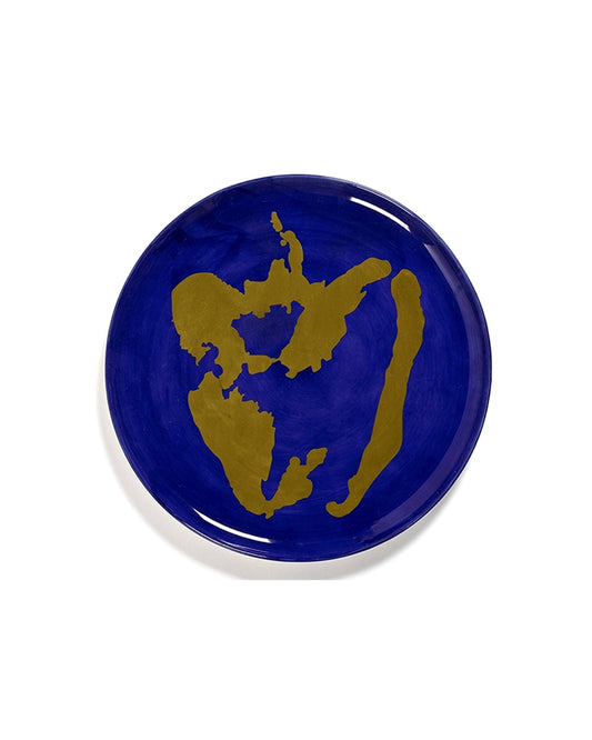 Serving Plate Feast Lapis Lazuli Pepper - Gold