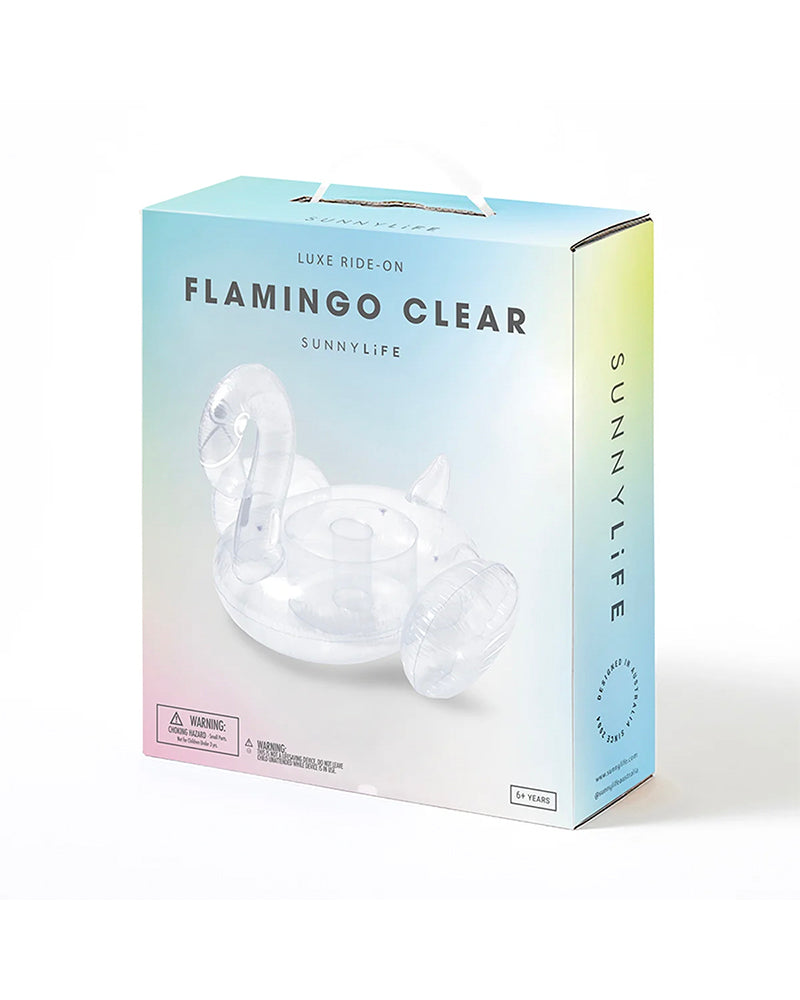 Luxe Ride-On Flamingo Clear