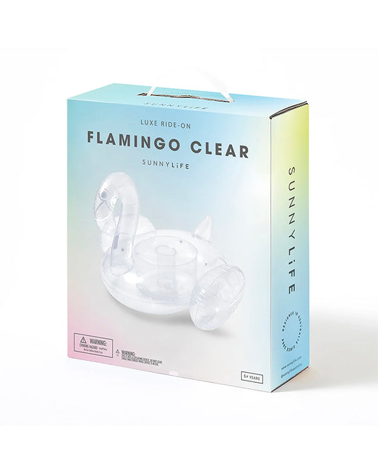 Luxe Ride-On Flamingo Clear