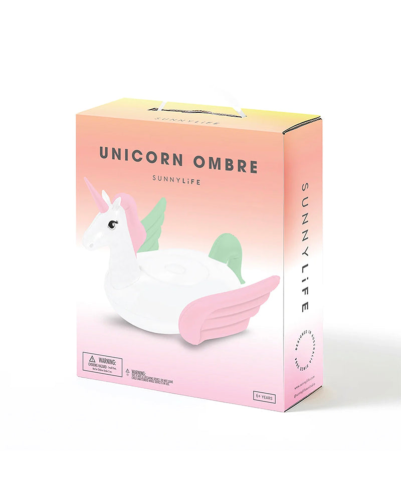 Luxe Ride-On Unicorn Coral Ombre