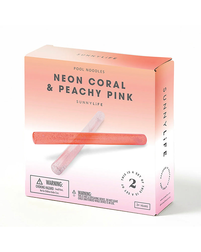 Pool Noodle Neon Coral- Peachy Pink Set of 2