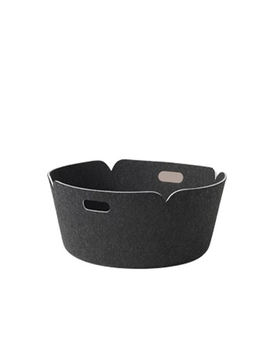 Restore Round Basket - Black Melange