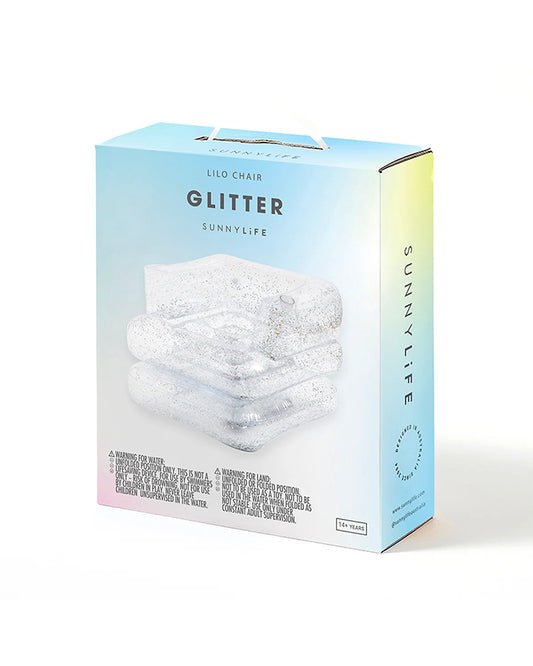 Inflatable Lilo Chair Glitter - Holographic