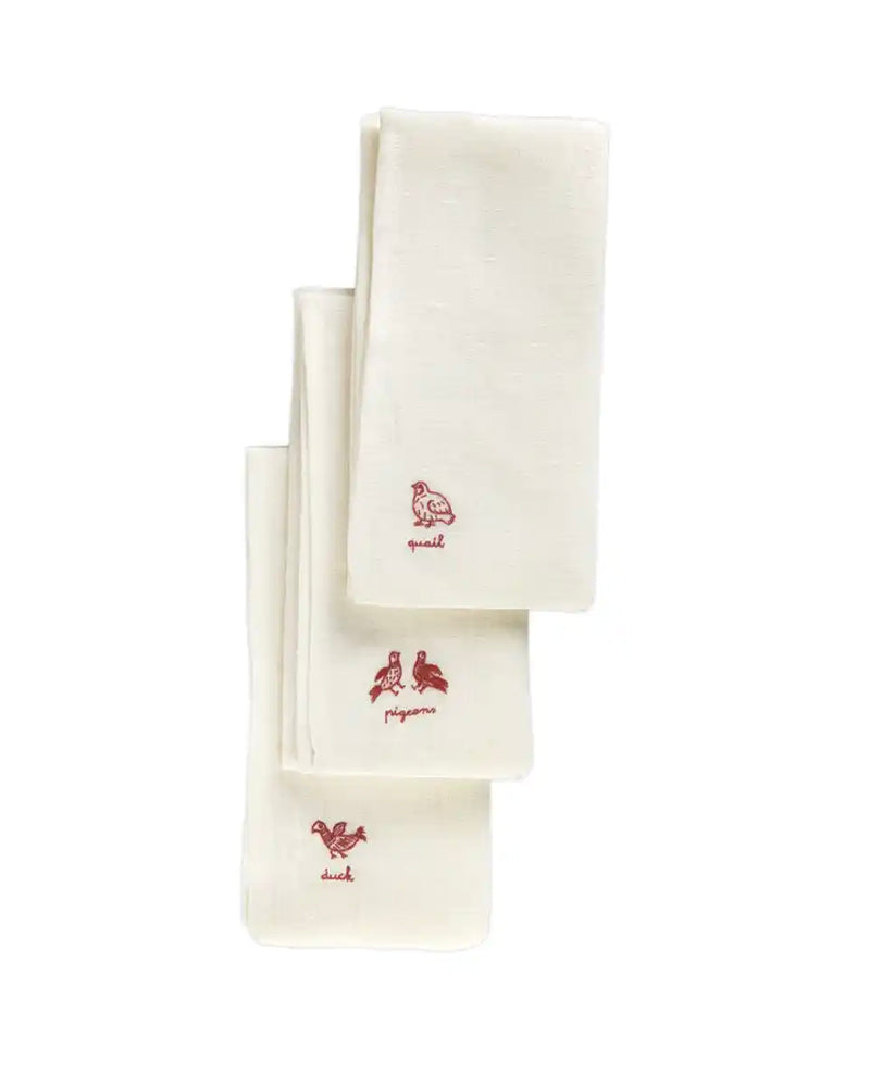 Bird Napkin (Set Of 3) - Cinnamon