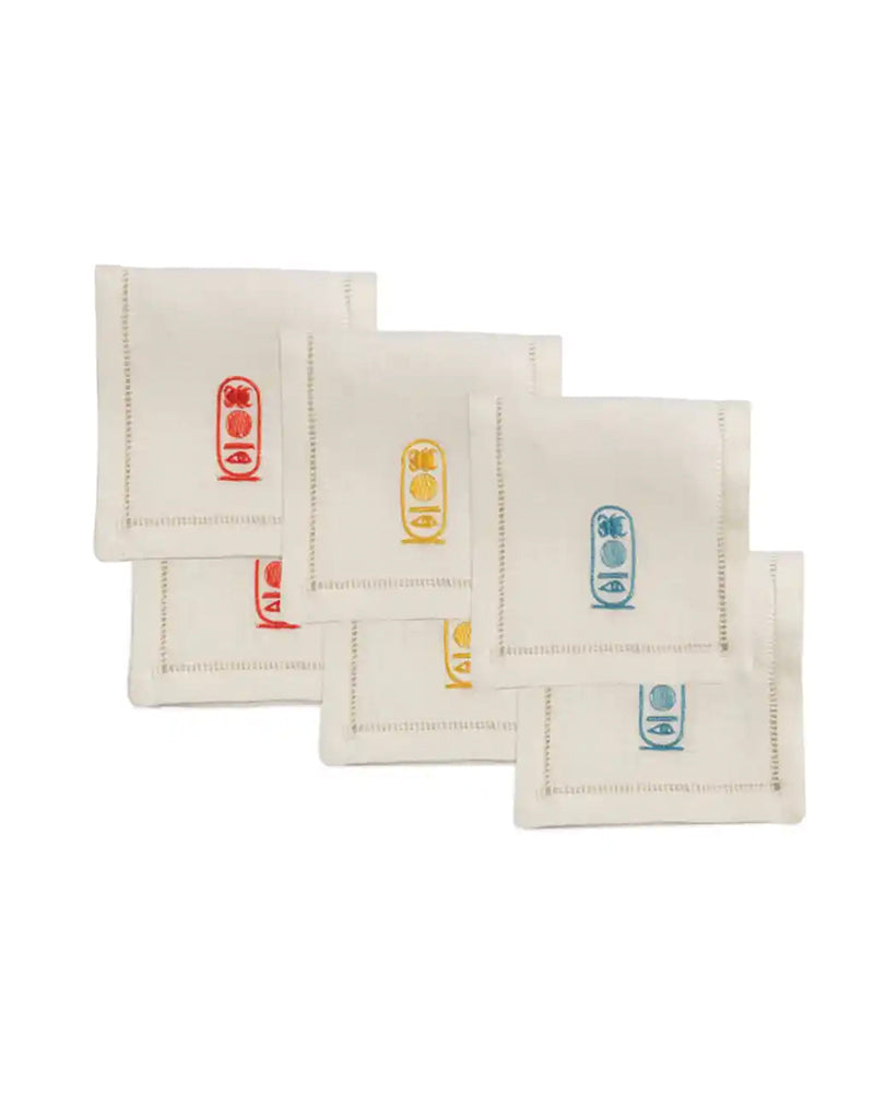 Cartouche Cocktail Napkins (Set Of 6)