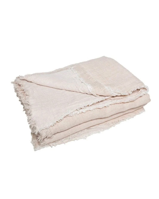 Throw Vice Versa Fringed: Creme / Givre 140x250