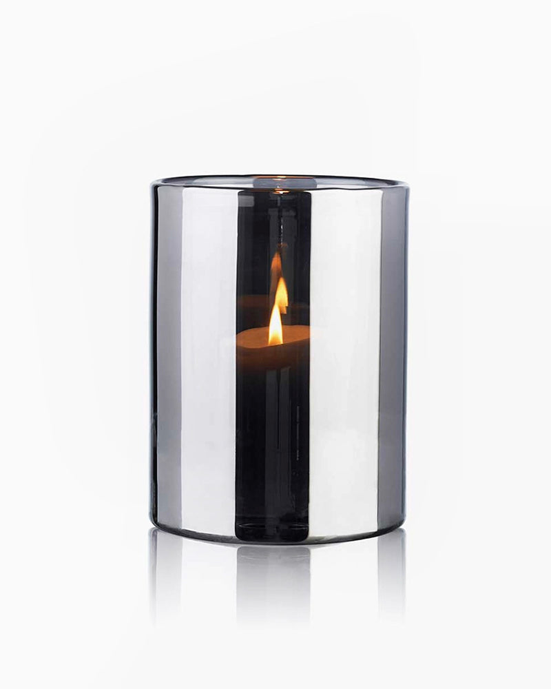 Hurricane Lamp: Medium Silver