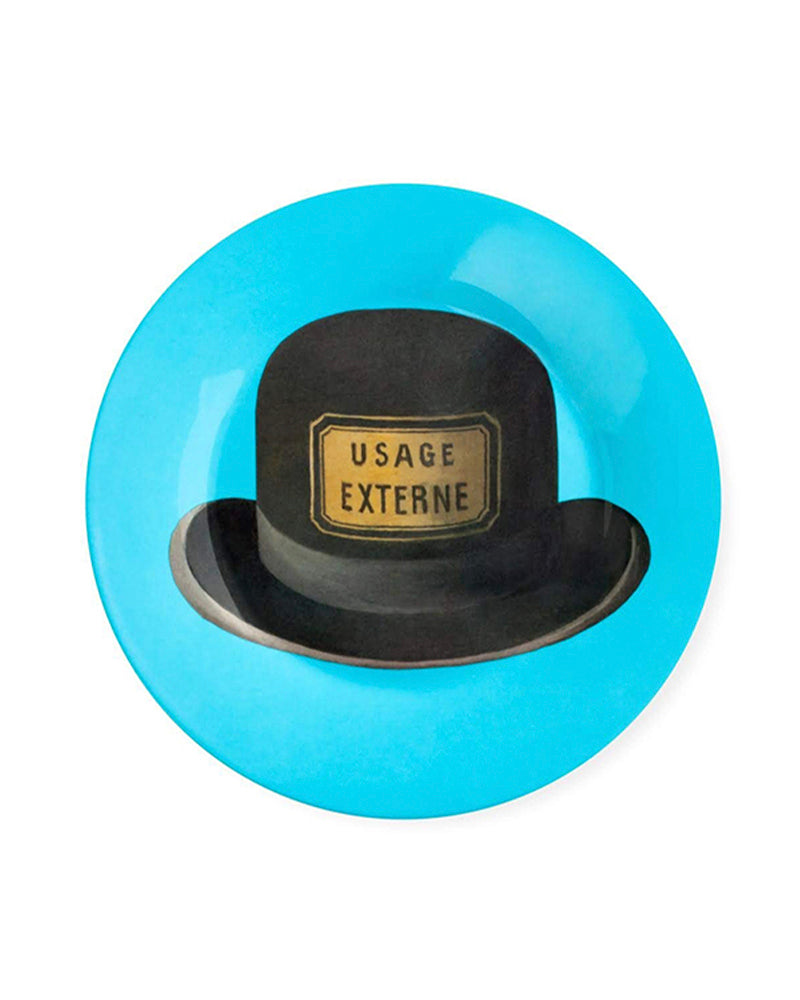 Magritte Plate Blue Hat