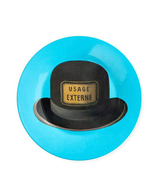 Magritte Plate Blue Hat