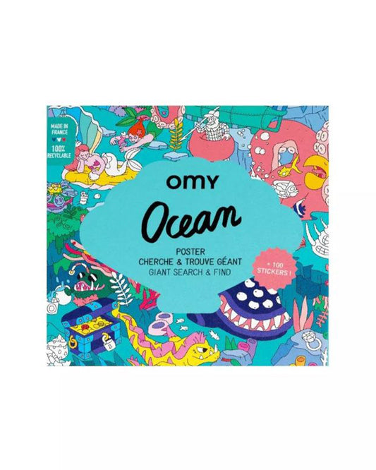 Giant Coloring Poster & Stickers Ocean