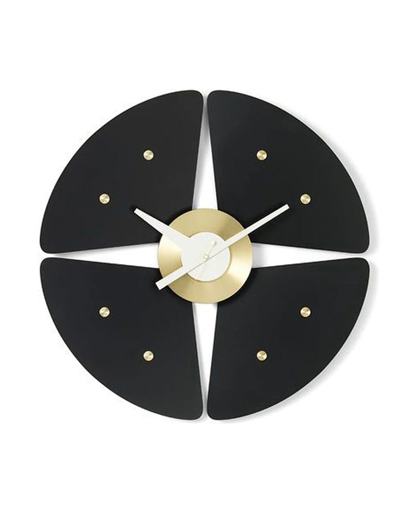 Clock: Petal Black / Brass