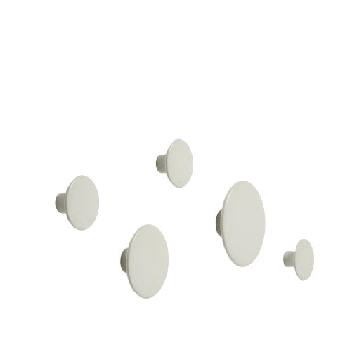 Dots Wood - White (Set Of 5)